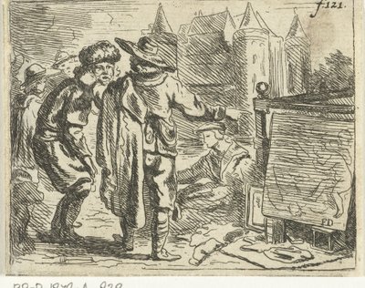 Man with Fur Hat Pulled by His Ear by Francoys Dancx