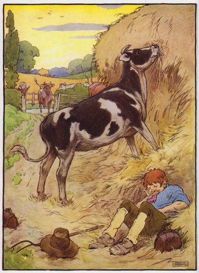 Illustration for Old Dame Trot and Her Pig by Frank Adams