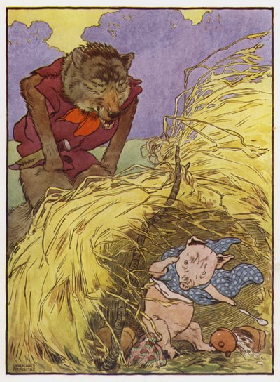 Illustration for The Three Little Pigs by Frank Adams