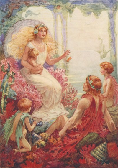 The Home of the Merman, from The Forsaken Merman by Matthew Arnold by Frank Adams