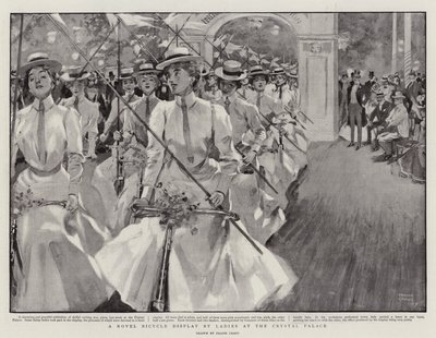 A Novel Bicycle Display by Ladies at the Crystal Palace by Frank Craig