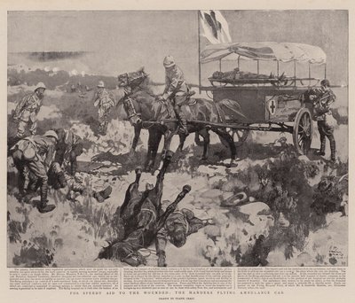 For Speedy Aid to the Wounded, the Manders Flying Ambulance Car by Frank Craig