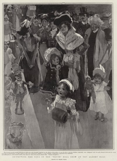 Inspecting the Toys in the Truth Doll Show at the Albert Hall by Frank Craig
