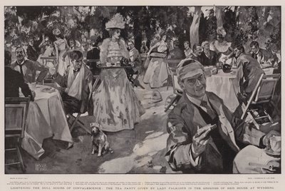 Lightening the Dull Hours of Convalescence, the Tea Party Given by Lady Falkiner in the Grounds of Her House at Wynberg by Frank Craig