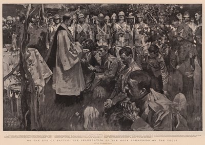 On the Eve of Battle, the Celebration of the Holy Communion on the Veldt by Frank Craig