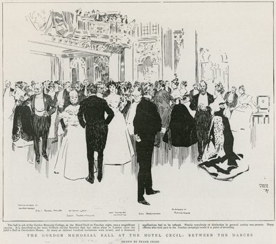 The Gordon Memorial Ball at the Hotel Cecil, between the dances by Frank Craig