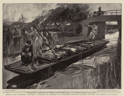 Their Last Journey, paying a Tribute of Respect to Japanese Soldiers killed during the Relief of Peking by Frank Craig