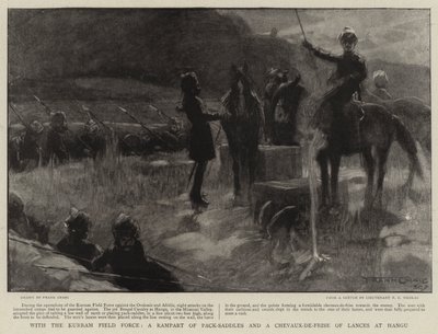 With the Kurram Field Force, a Rampart of Pack-Saddles and a Chevaux-de-Frise of Lances at Hangu by Frank Craig