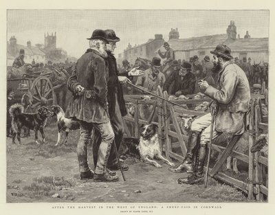 After the Harvest in the West of England, a Sheep-Fair in Cornwall by Frank Dadd