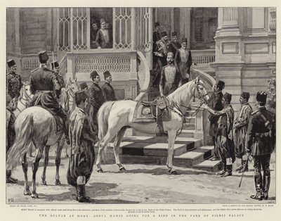 The Sultan at Home, Abdul Hamid Going for a Ride in the Park of Yildiz Palace by Frank Dadd