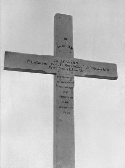 Memorial Cross Erected at Observation Hill to the Southern Party, 1913 by Frank Debenham