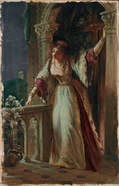 "It is I, Be Not Afraid" - Juliet on Her Balcony by Frank Dicksee