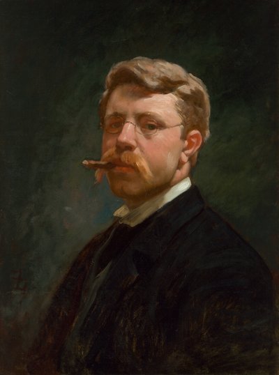 Frank Duveneck Self-Portrait by Frank Duveneck