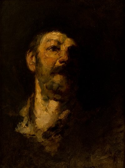 Study Head, Man with Hat by Frank Duveneck