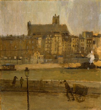 Quai de la Seine, Eglise St. Gervais, n.d. by Frank Edwin Scott
