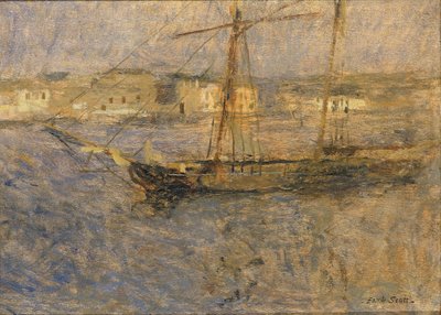 Ships at Anchor, Cherbourg no. I by Frank Edwin Scott
