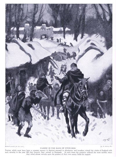 Famine in the Days of Ethelred AD1005 by Frank Gillett