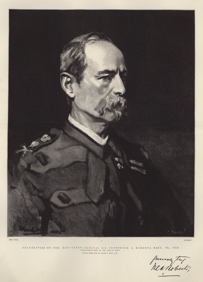 Celebrities of the Day, Lieutenant-General Sir Frederick S Roberts, Baronet, VC, GCB by Frank Holl