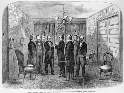 President Johnson taking Oath of Office, from 