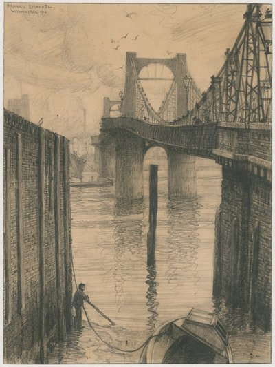 Chelsea Suspension Bridge by Frank Lewis Emanuel