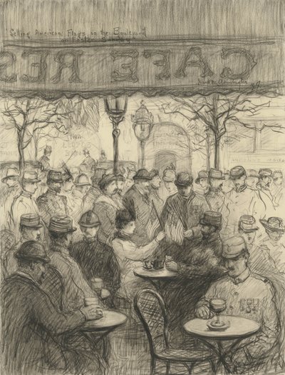 Selling American Flags on the Boulevard on Easter Sunday, 1917 by Frank Milton Armington