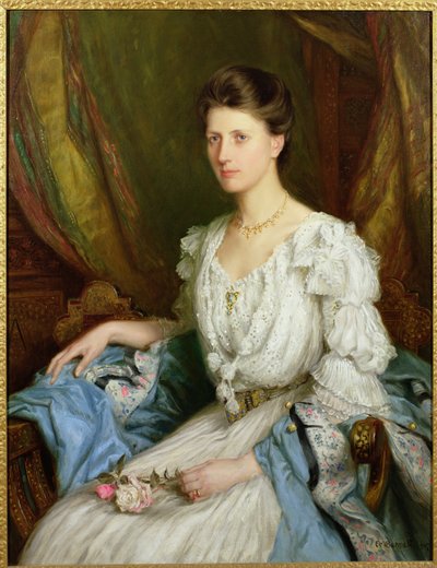 Portrait of an Edwardian Lady, Rosalie Sinclair by Frank Moss Bennett