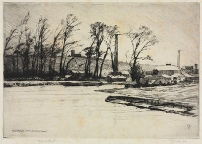 A Wintry Blast on the Stourbridge Canal by Frank Short
