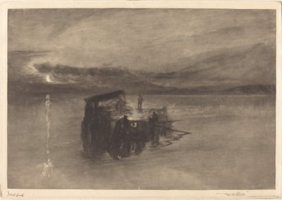 The Timber Raft on the Rhine, 1898 by Frank Short