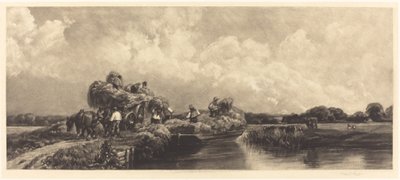 A Roman Canal by Frank Short, after Peter De Wint