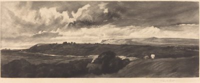A Yorkshire Road by Frank Short, after Peter De Wint