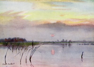 Norfolk Broads: Sunset, Heigham Sounds by Frank Southgate
