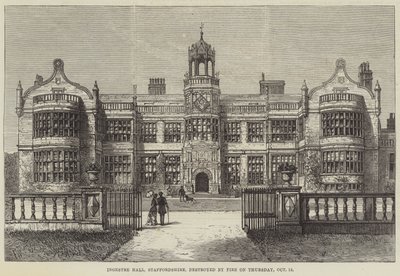 Ingestre Hall, Staffordshire, Destroyed by Fire on Thursday, 12 October by Frank Watkins