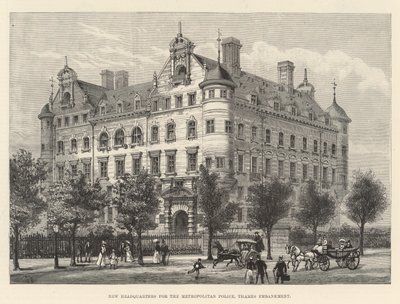 New Headquarters for the Metropolitan Police, Thames Embankment by Frank Watkins