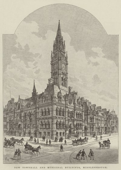 New Townhall and Municipal Buildings, Middlesbrough by Frank Watkins
