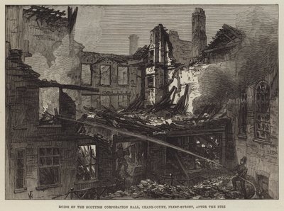 Ruins of the Scottish Corporation Hall, Crane-Court, Fleet-Street, After the Fire by Frank Watkins