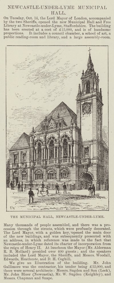 The Municipal Hall, Newcastle-under-Lyme by Frank Watkins