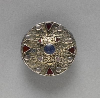Filigree Disk Brooch with Central Boss, late 600s by Frankish School