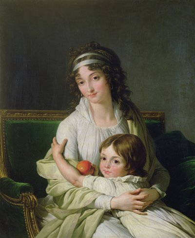 Portrait presumed to be Madame Jeanne-Justine Boyer-Fonfrede and her son, Henri by François André Vincent