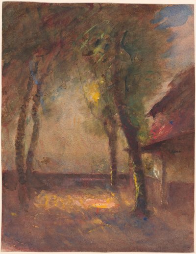 The Terrace of the Ravier House in Morestel by François Auguste Ravier