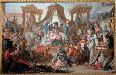 Audience of the Emperor of China. The Subjects Prostrate Before the Emperor. Painting by Francois Boucher by François Boucher