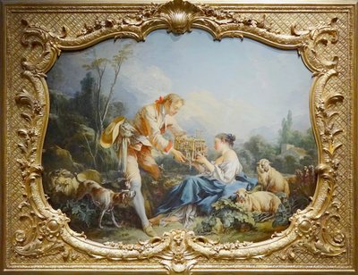 The Complacent Shepherd, Paris, National Archives, Hôtel de Soubise by François Boucher