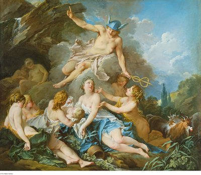 Mercury Confiding the Infant Bacchus to the Nymphs by François Boucher
