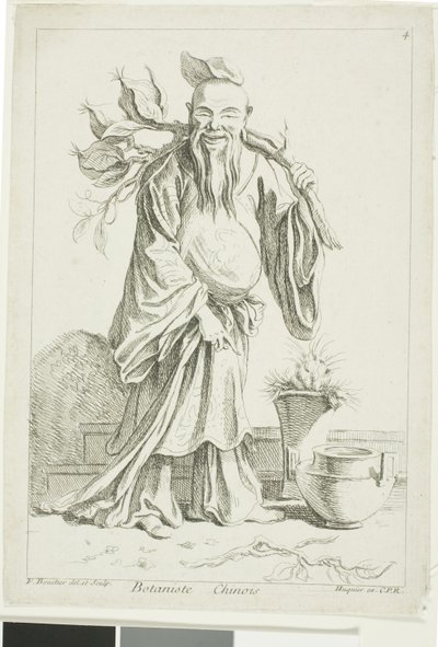 Chinese Botanist, from Recueil de diverses figures chinoise du cabinet de François Boucher by François Boucher