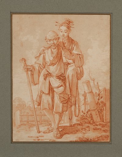 Chinese couple in a landscape by François Boucher