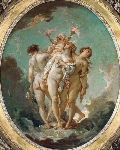 The Three Graces with Cupid by François Boucher