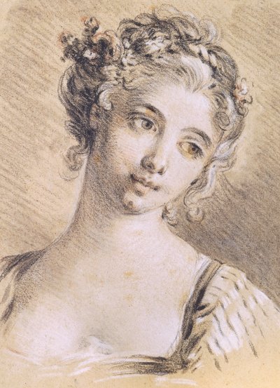 Head of a Young Girl by François Boucher