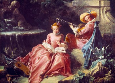 The music lesson. Painting by Francois Boucher. 18th century. Paris. Musee Cognacq Jay by François Boucher