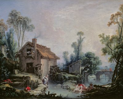 Landscape with a Watermill, 1755 by François Boucher