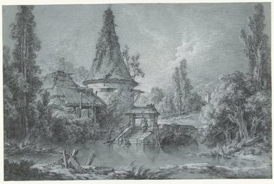 Landscape with a Tower, in the Vicinity of Beauvais by François Boucher