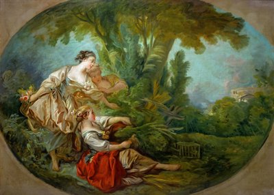 The decoy bird, also called The bird caught in the nets by François Boucher